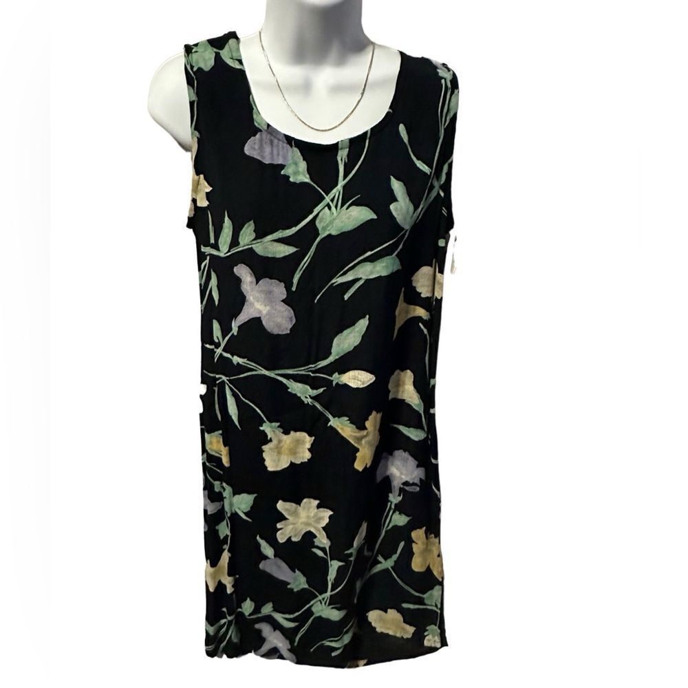 Dressing Clio Black Floral Sleeveless Summer Dress Women’s Size Small New